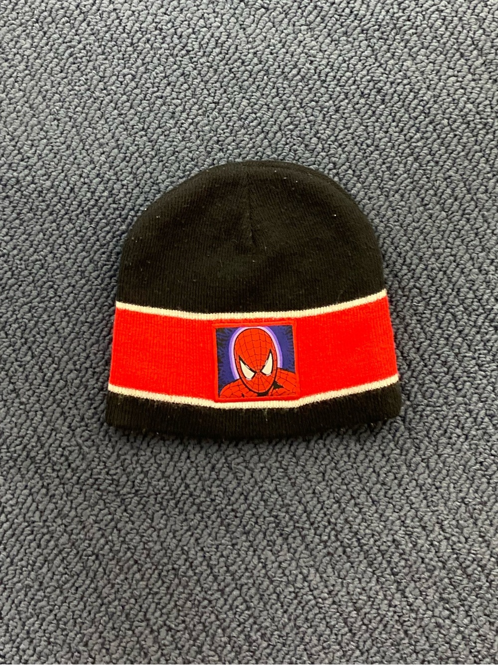Vintage 2006 Spider-Man Striped Beanie